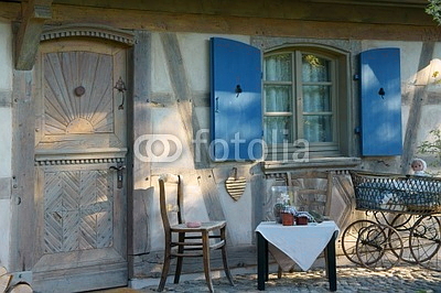 Veranda, Tür und Fenster, Elsass, Frankreich