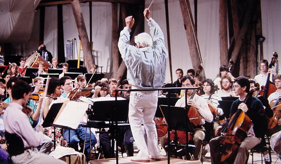 Leonard Bernstein 1988 in Salzau © Copyright by Karl-Heinz Hänel